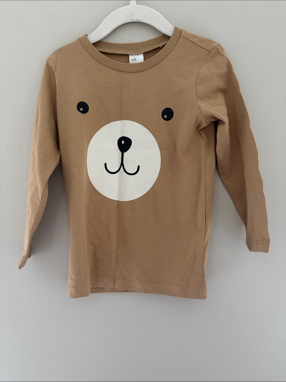 H&M Kids Brown Bear Long Sleeve Top 2T